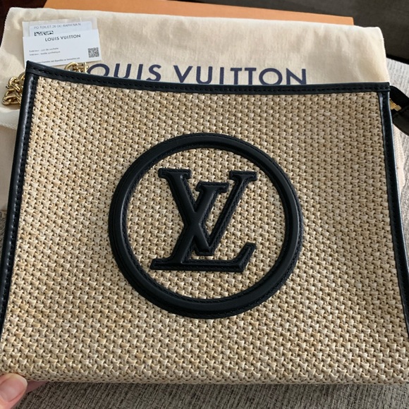 Louis Vuitton Toiletry raffia pouch on chain bag - Picture 2 of 12